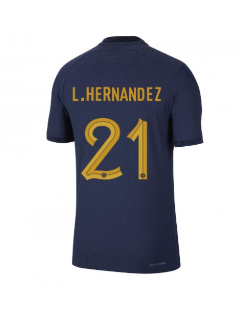 Billige Frankrike Lucas Hernandez #21 Hjemmedrakt VM 2022 Kortermet